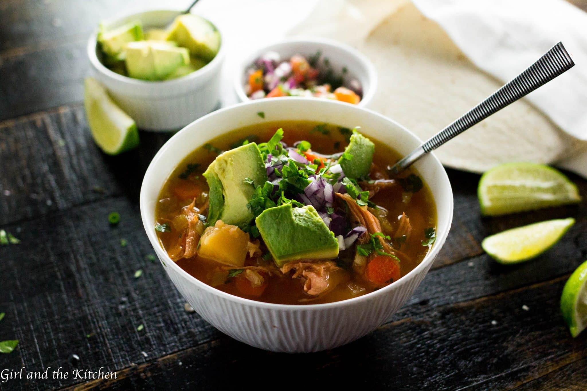 Mexican Chicken Soup (Caldo de Pollo) - Girl and the Kitchen