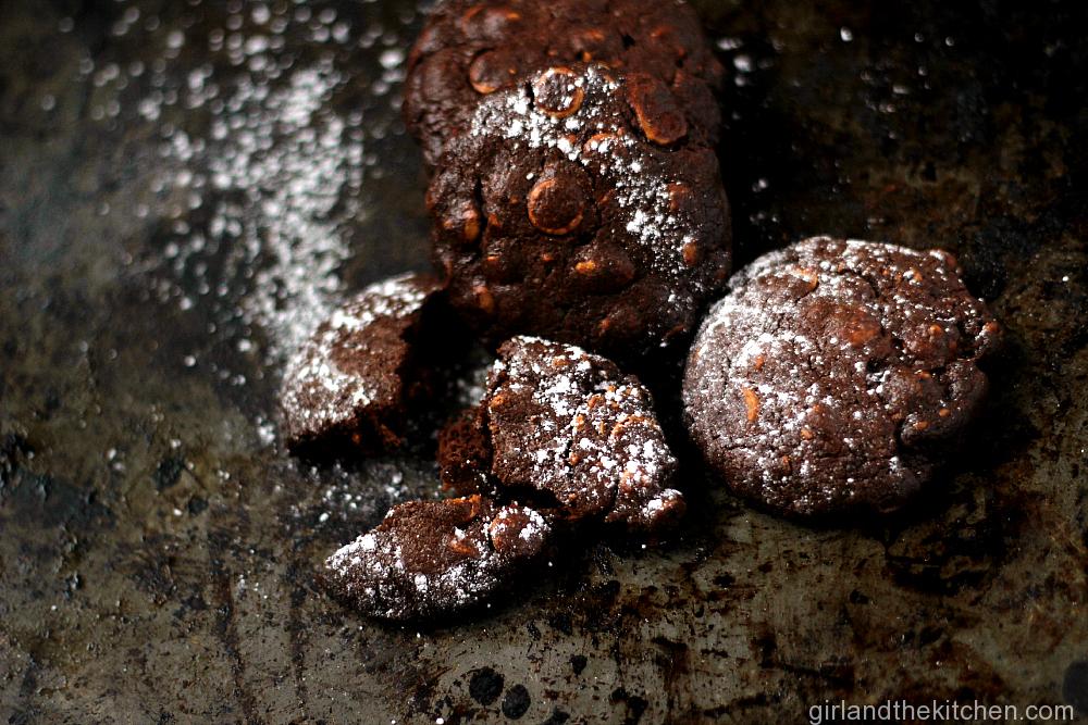Diamond Speckled Lump of Coal Cookies from the Girl and the Kitchen