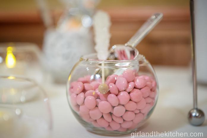 little pink M&M's plus the icicle sticks