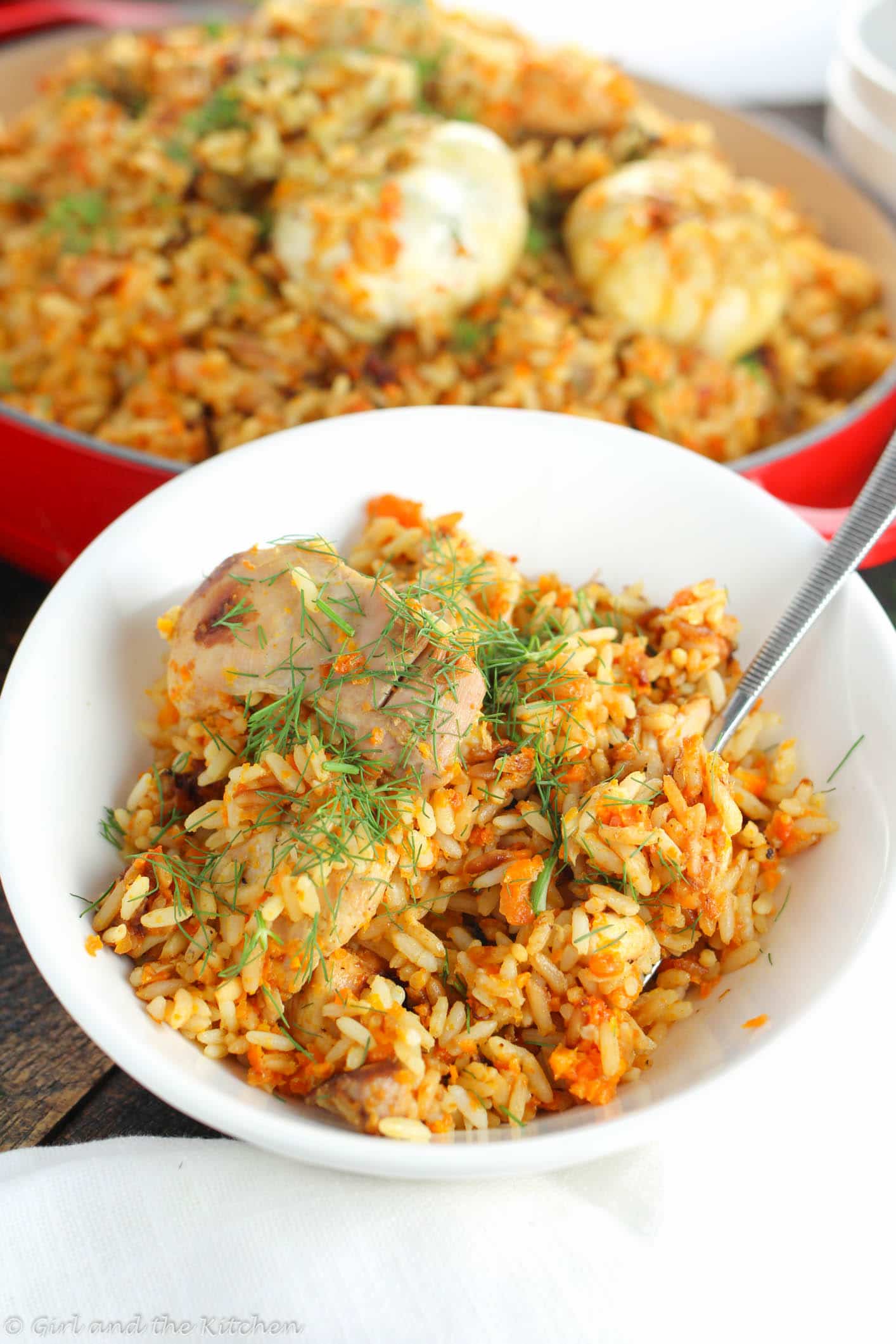 Plov is the ultimate Russian comfort food. It's a one pot chicken and rice recipe that is packed with flavors and spices and just takes a few steps to reach ultimate rice perfection. Perfect rice and tender chicken that beg you for just another bite. Plus it's SUPER freezer friendly! How awesome is that!