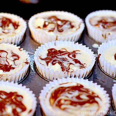 Nutella Cheescake Swirled Muffins