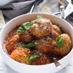 These ricotta meatballs are tender, light and incredibly delicious and are what meatball dreams are made of!  They take no time to prepare but are fancy enough for a Saturday night dinner!  Say hello to your new favorite meatball recipe.
