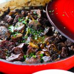 Fragrant mushrooms and tender meat are combine with fresh herbs to give this classic beef stew a gourmet twist.