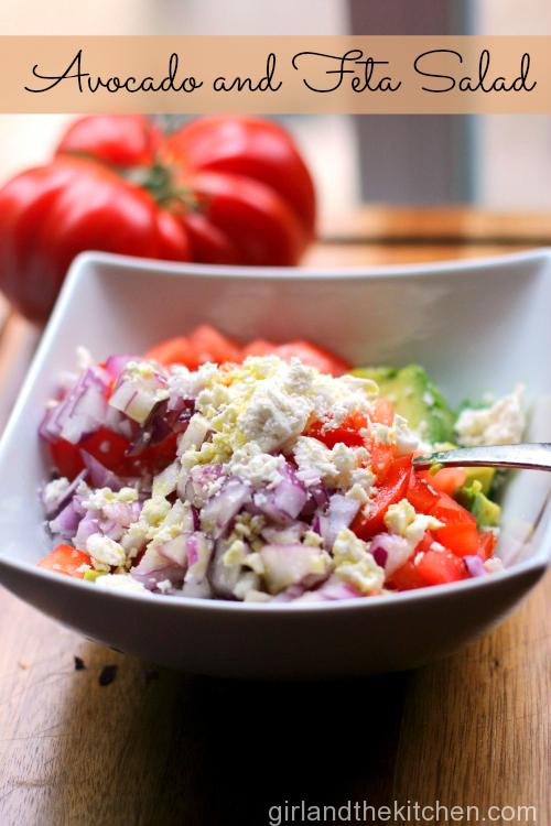 Feta and Avocado Salad Girl and the Kitchen