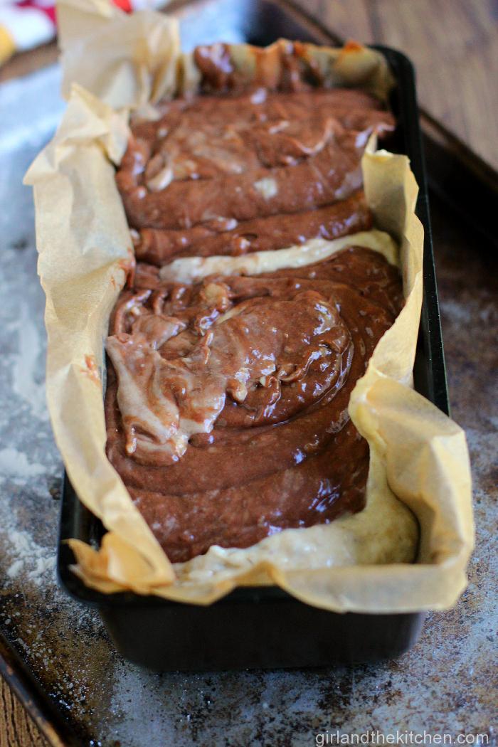 Nutella Banana Bread from the Girl and the Kitchen