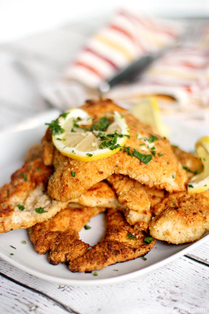 Matzo Breaded Crispy Chicken Breast With Lemon Girl And The Kitchen