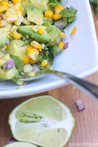 Grilled Corn and Avocado Salad from the Girl and the Kitchen