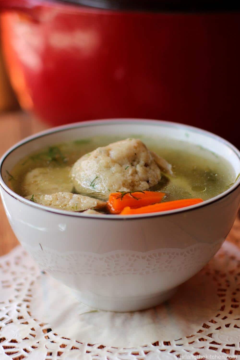 Hungry Couple: Creamy Chicken Soup with Herb Matzo Balls