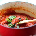Freezer Friendly Marinara from the Girl and the Kitchen