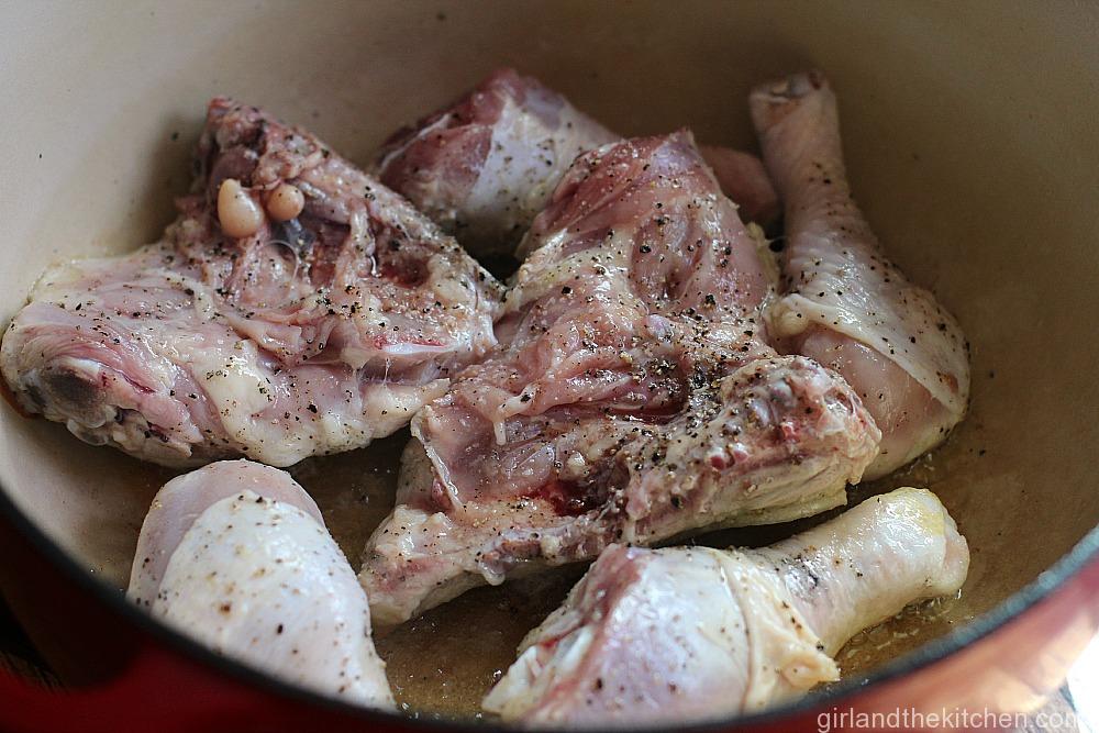 Coq au Vin Blanc from the Girl and the Kitchen