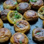 One Pan Roasted Mushrooms with Lemon Butter Sauce