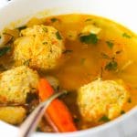 My Russian Meatball Soup is loaded with beautiful and tender chicken meatballs floating in a warm and comforting broth. It's an ultimate sniffle soother!