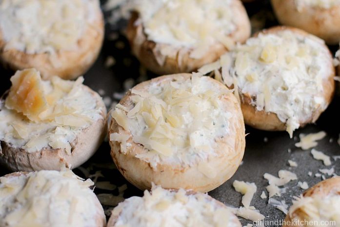 Savory and Easy Stuffed Mushrooms - Girl and the Kitchen