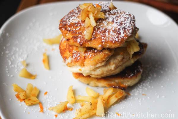 Ricotta and Apple Syrniki (Russian Cheese Fritters)