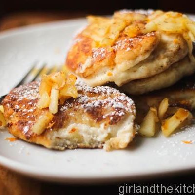 Ricotta and Apple Syrniki (Russian Cheese Fritters)