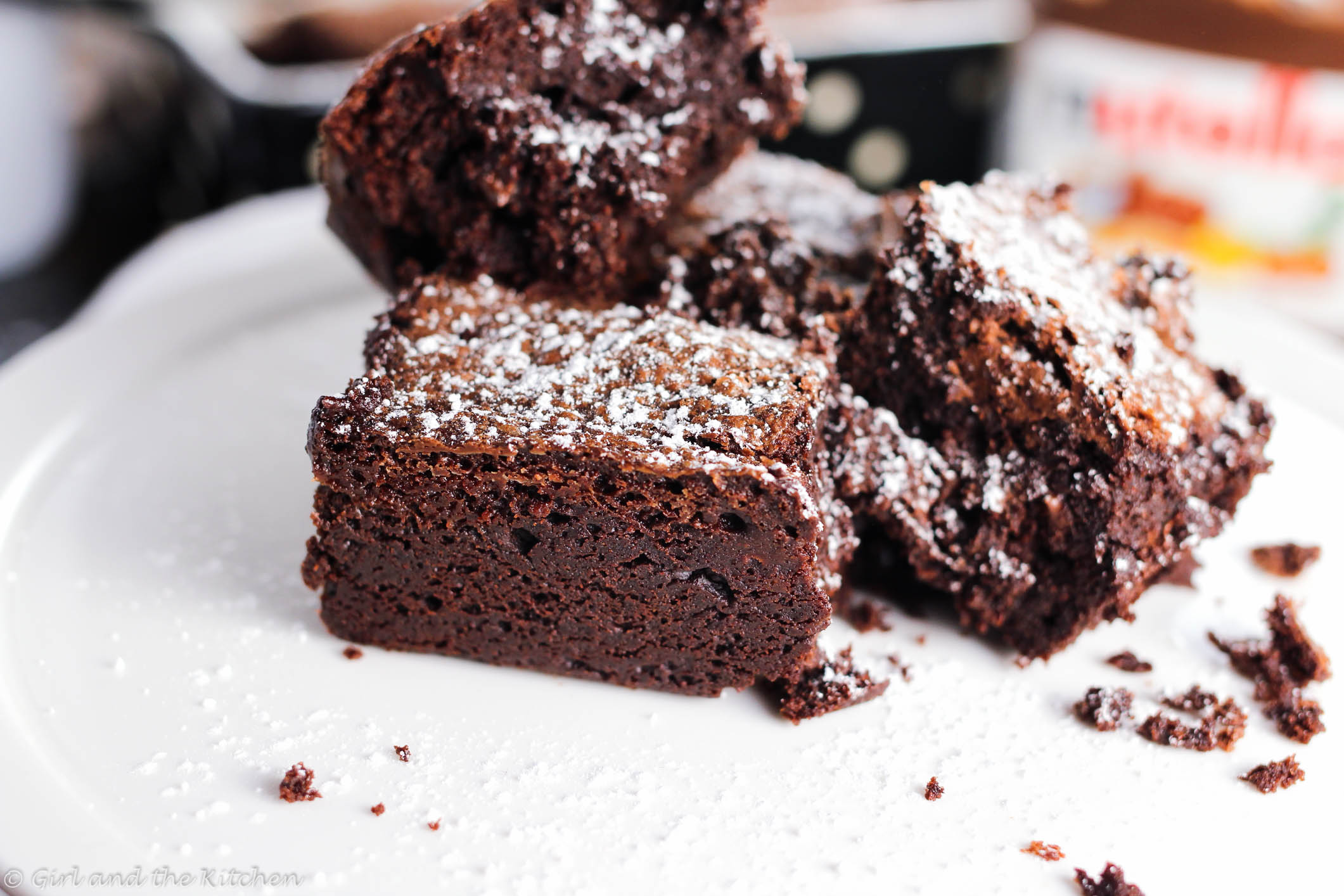 Fudgy Nutella Brownies Girl And The Kitchen