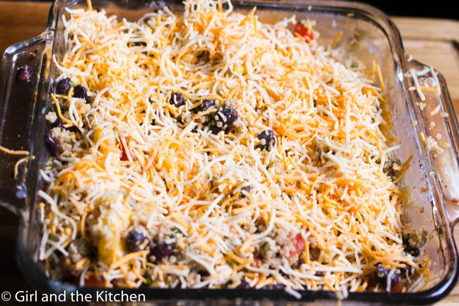 Easy & Healthy Cheesy Quinoa Bake - Girl and the Kitchen