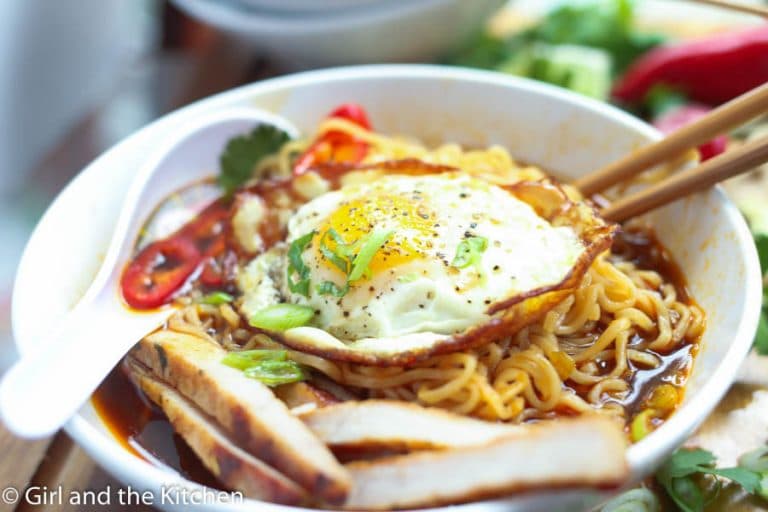 Easy 30 Minute Ramen Soup Featuring Omaha Steaks Polynesian Pork