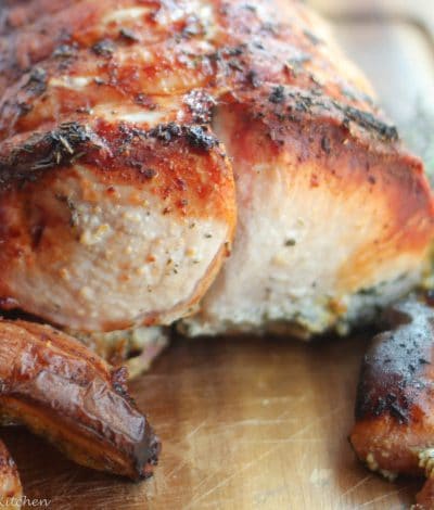 A super simple one pot garlic and herb roast pork perfect for any fancy dinner party or a simple weeknight dinner