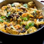 Flavorful and healthy are not always interchangeable. However, with my Moroccan Chicken recipe it most certainly is. The flavors of the Middle East come alive in this dish and transport you into a world of spice markets and magic carpet rides. Best of all it freezes like a dream and is all made in one pan!
