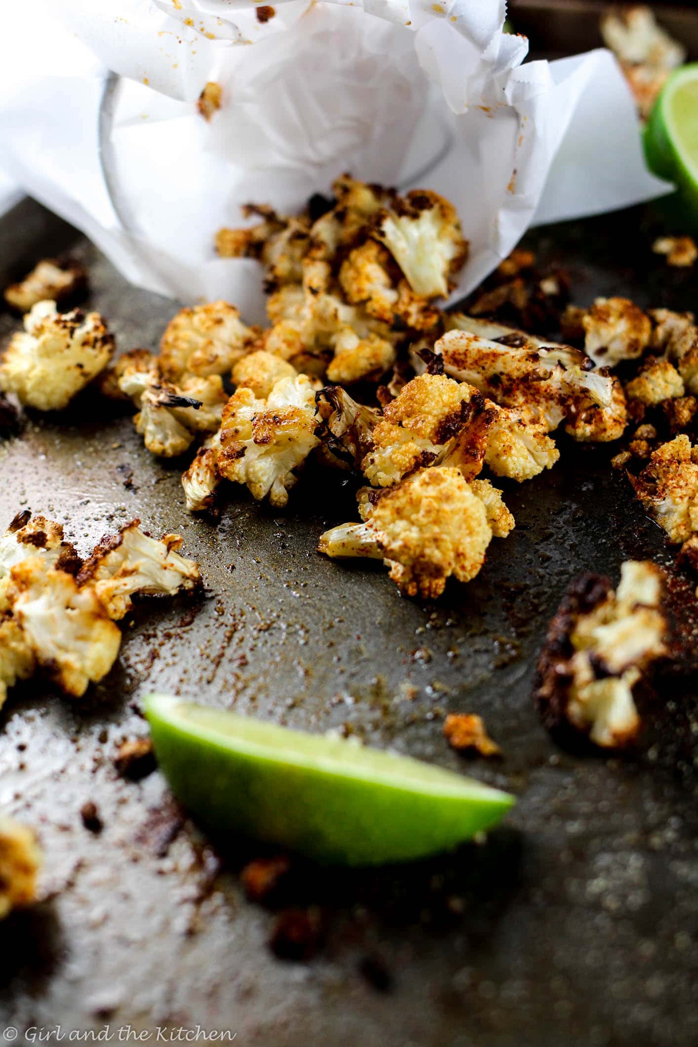 Chipotle Lime Oven Roasted Cauliflower Popcorn