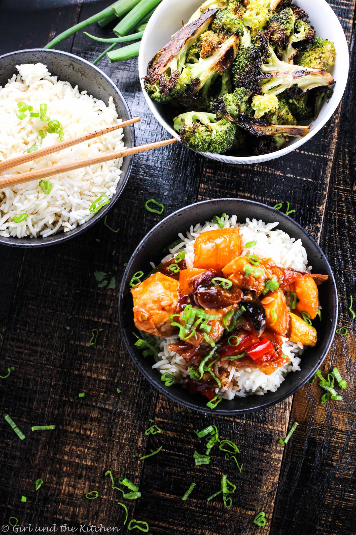 Full of aromatic and colorful roasted vegetables and a zesty and easy sauce this sweet and sour chicken will change your restaurant carryout habits forever!