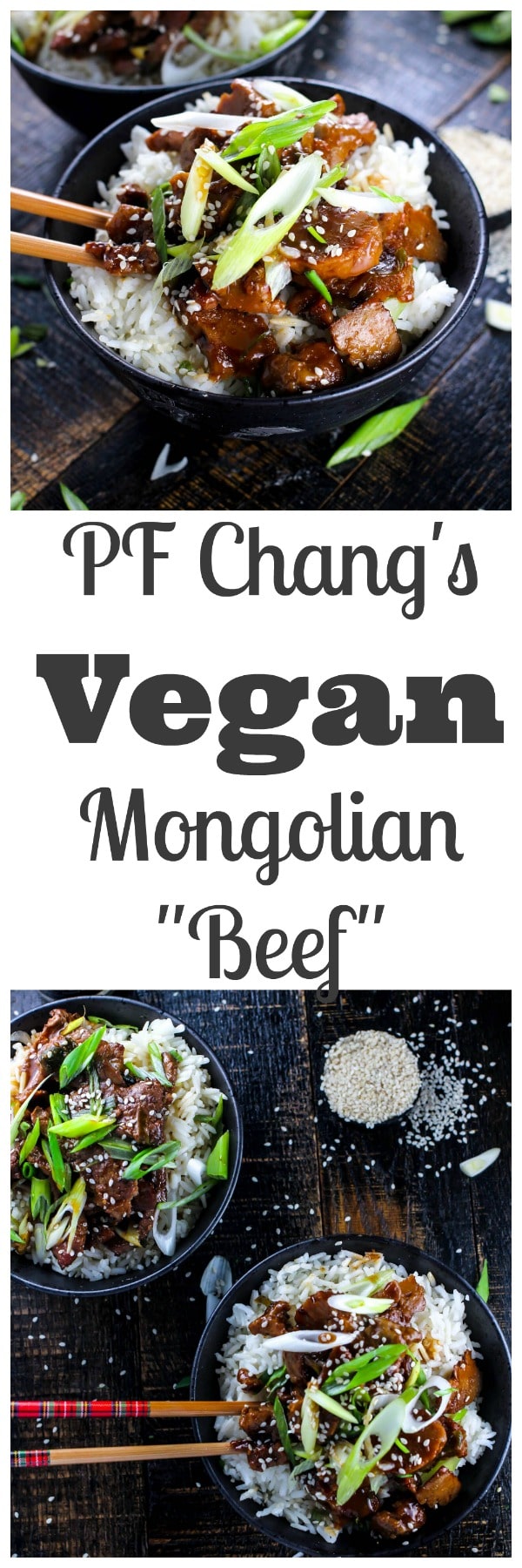 A vegan version of my favorite Chinese take out! This Mongolian "Beef" is tender, saucy and perfectly savory. All of the flavor and you can feel good about eat a great plant based meal!