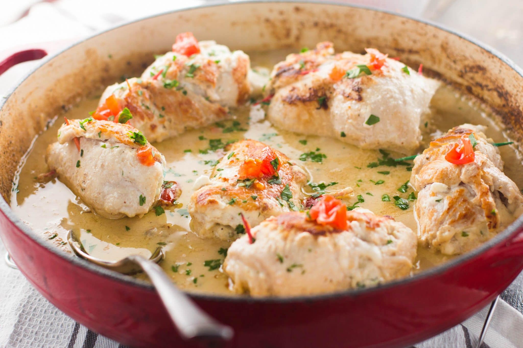 Garlic And Cheese Stuffed Chicken Breast