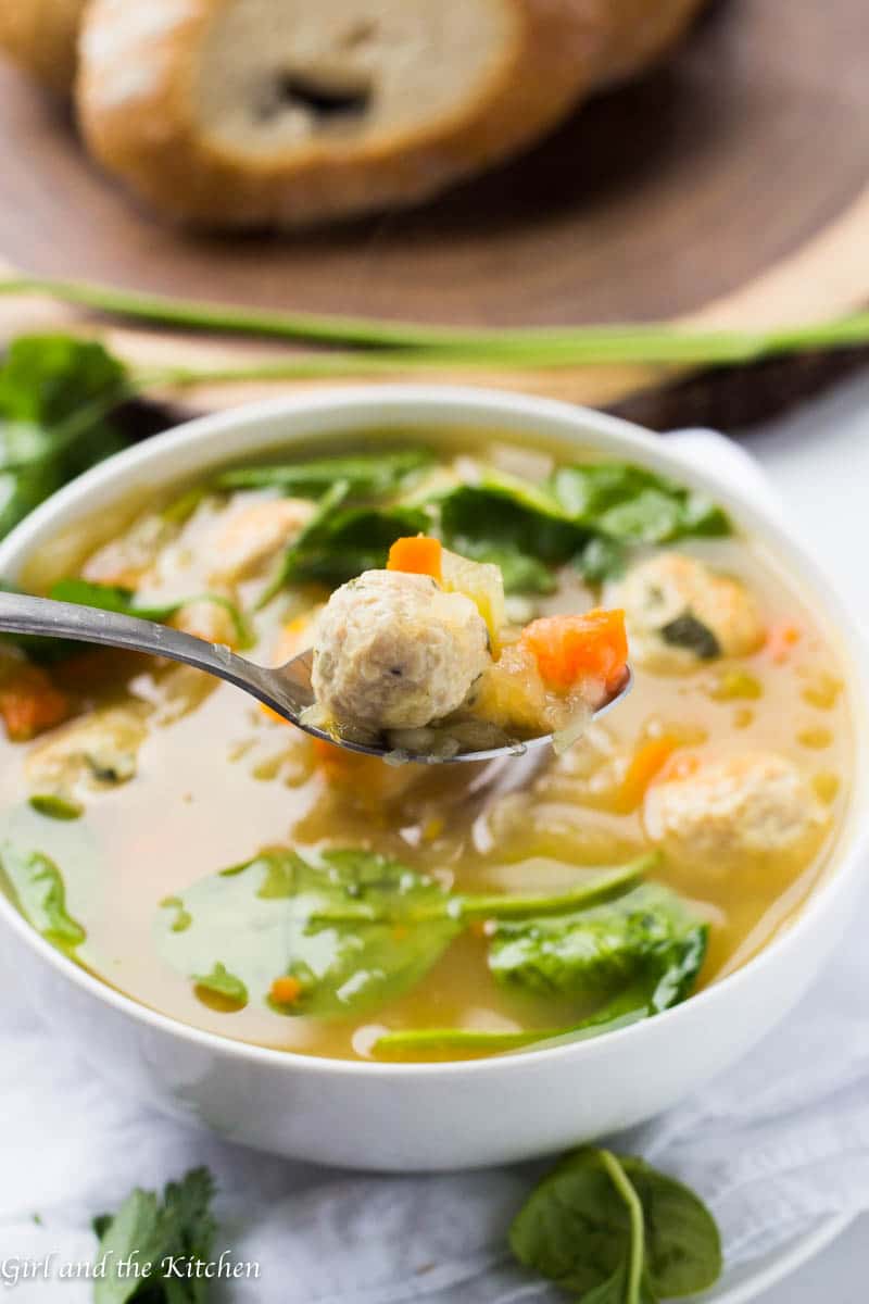 Healthy Italian Wedding Soup - Girl and the Kitchen