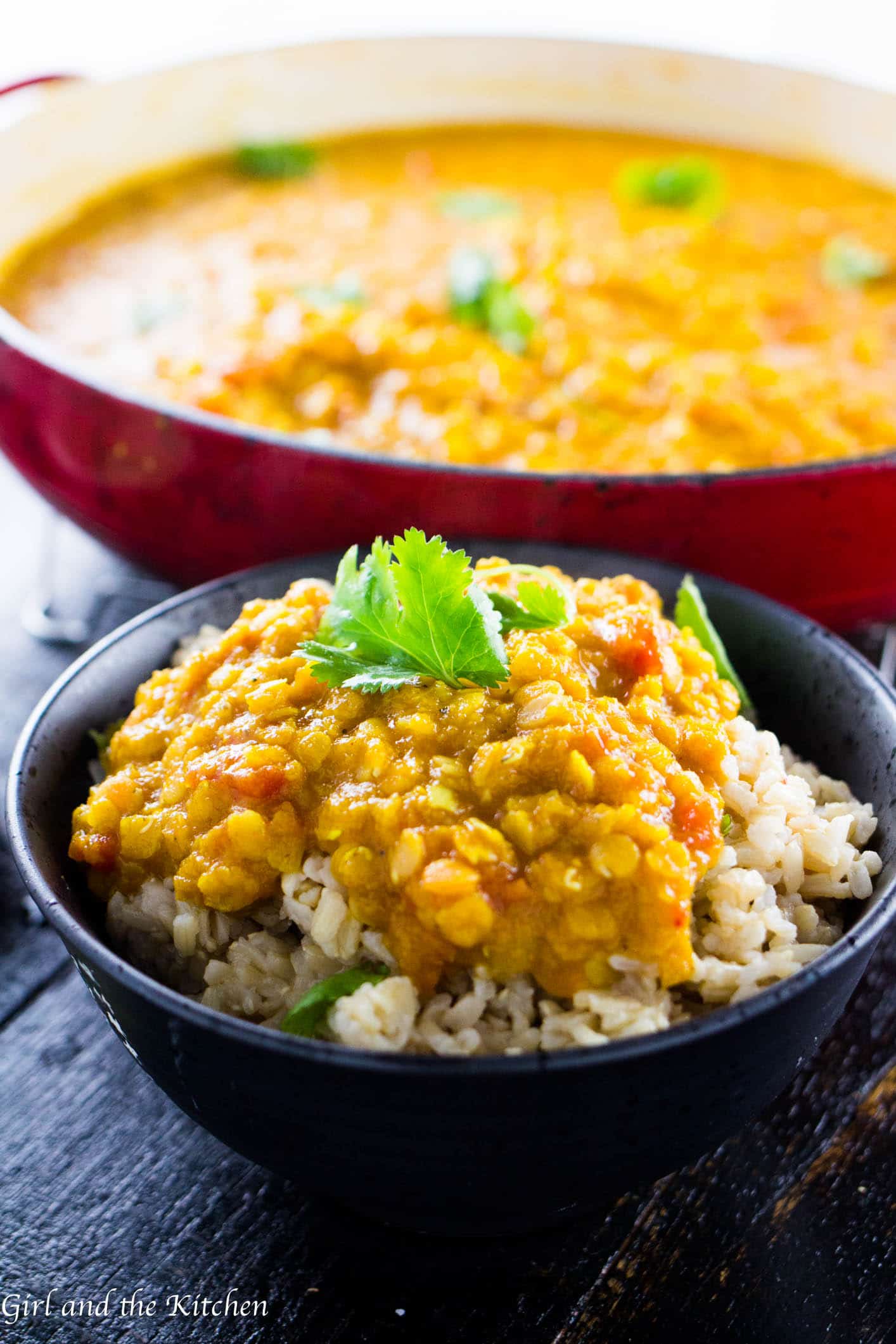 Golden Yellow Lentil Dal with Curry - Girl and the Kitchen