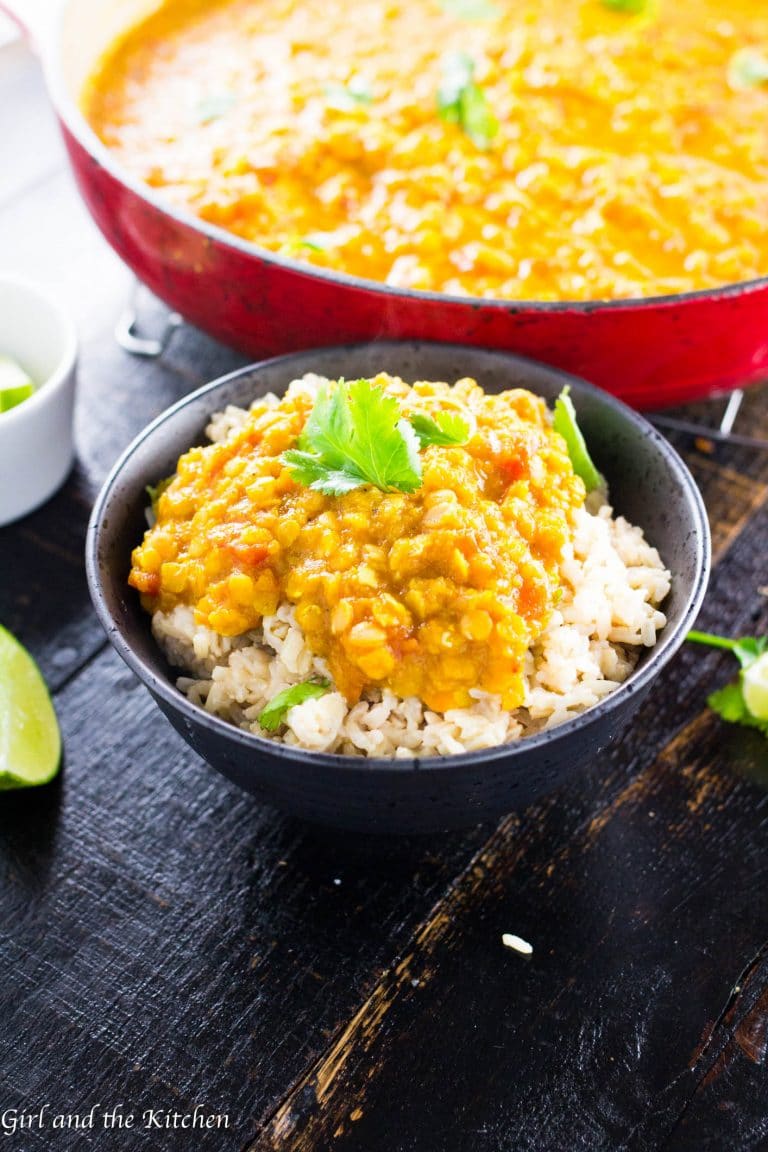 Yellow Lentil Dal with Curry - Girl and the Kitchen