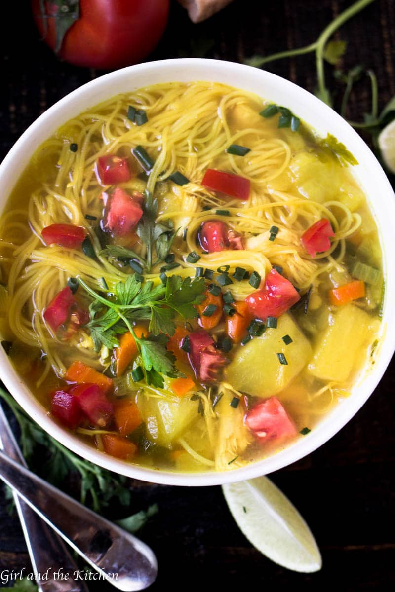 Vegan Chicken Noodle Soup - Darn Good Veggies