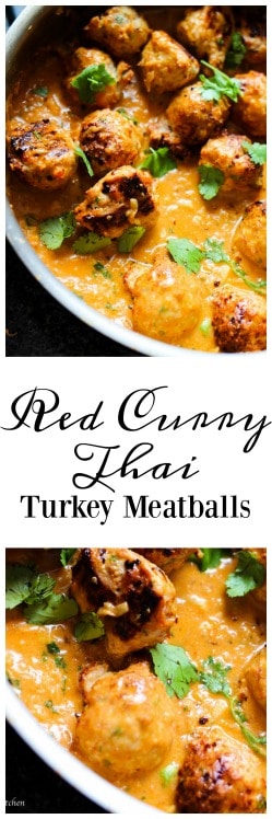 Tender and juicy meatballs full of curry, spice and everything nice! Deliciously savory and super healthy because they are made with lean turkey. Your meatball game just reached a new level.