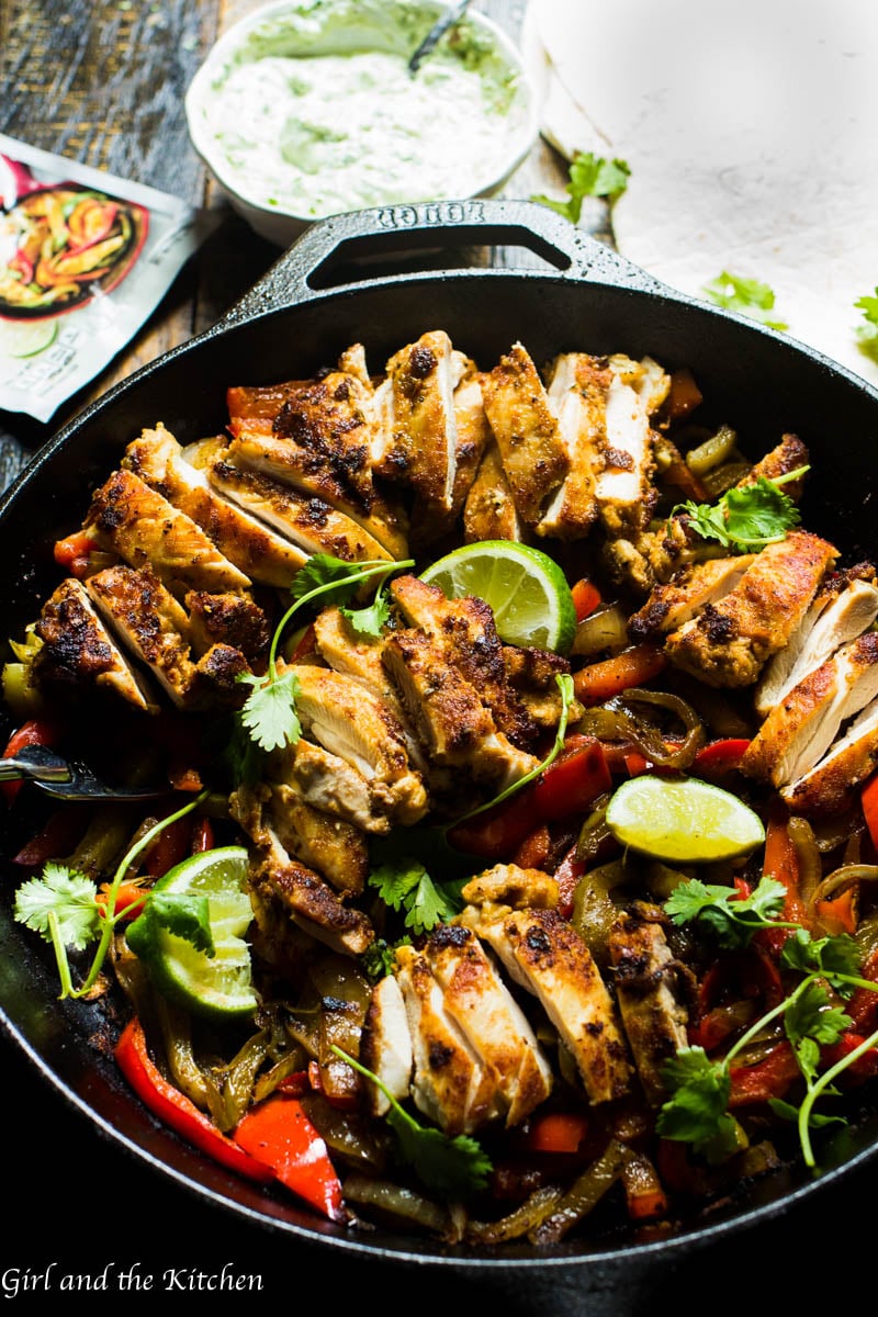 These one pot chicken fajitas are an incredibly simple one pan meal perfect for those nights when a delicious dinner has to come together quickly and effortlessly. A simple spice mix and a light yet creamy sauce turn these fajitas from ordinary to extraordinary!