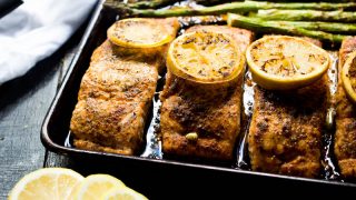 One Pan Cajun Salmon And Asparagus