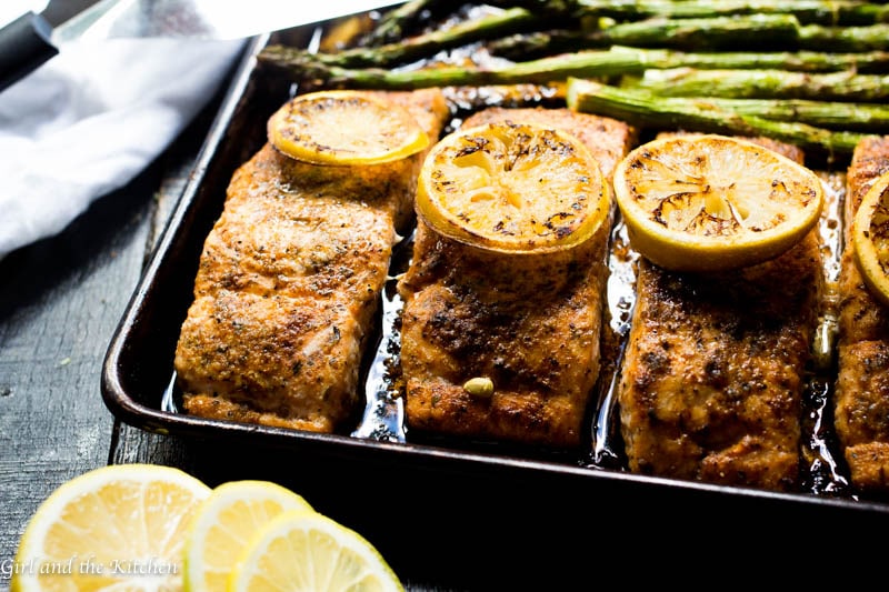 One Pan Cajun Salmon And Asparagus