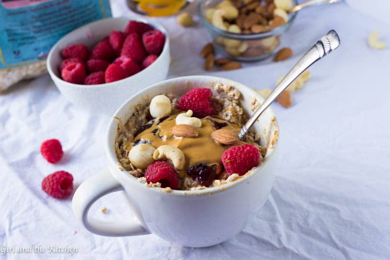 Peanut Butter And Jelly Overnight Oats Girl And The Kitchen