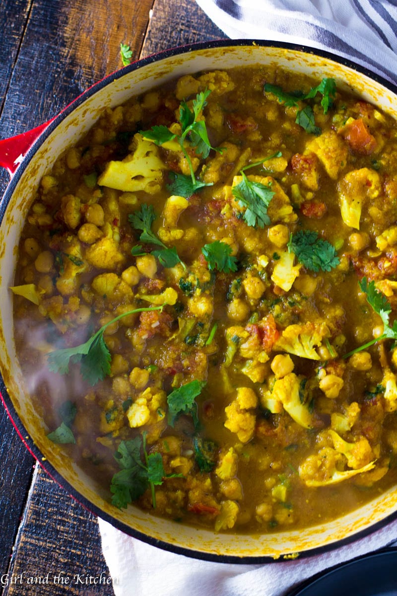 Chickpea and Cauliflower Curry: One Pot Recipe - Girl and the Kitchen