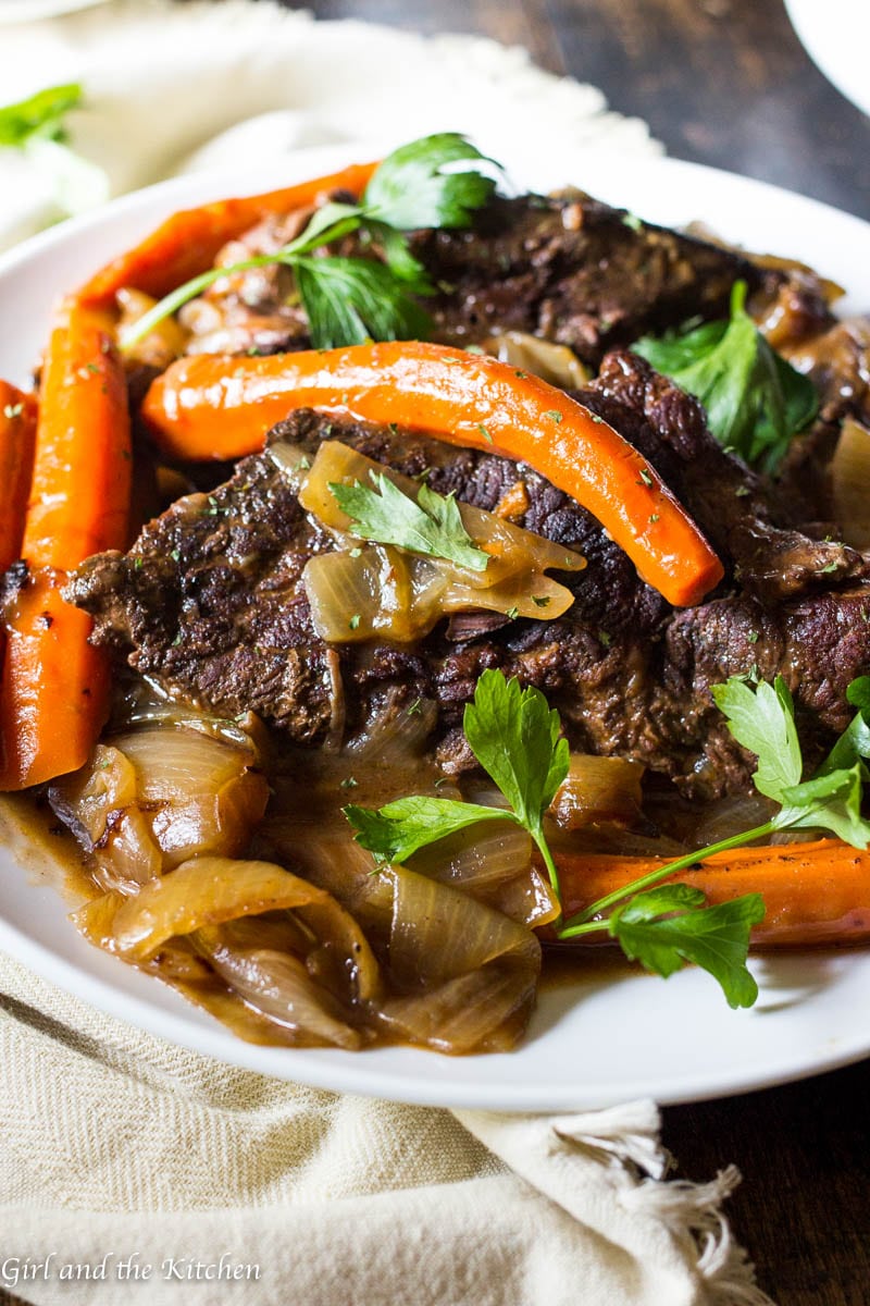 One-Pot Pot Roast Loaded with Garlic - Girl and the Kitchen