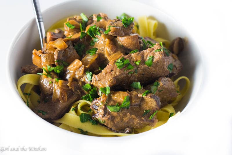 Classic and Easy Beef Stroganoff (30 Minute Meal) - Girl and the Kitchen