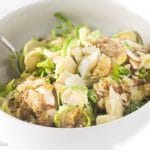 Shaved Brussels Sprouts Salad with Lemony Garlic Dressing