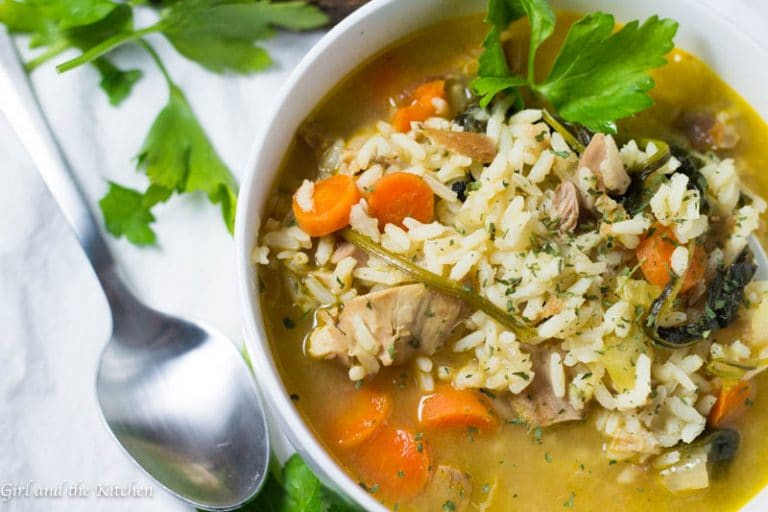 Leftover Turkey and Rice Soup (30 Minute Meal)