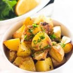 Simple Moist One Pan Roast Turkey and Potatoes (Dry Brined)