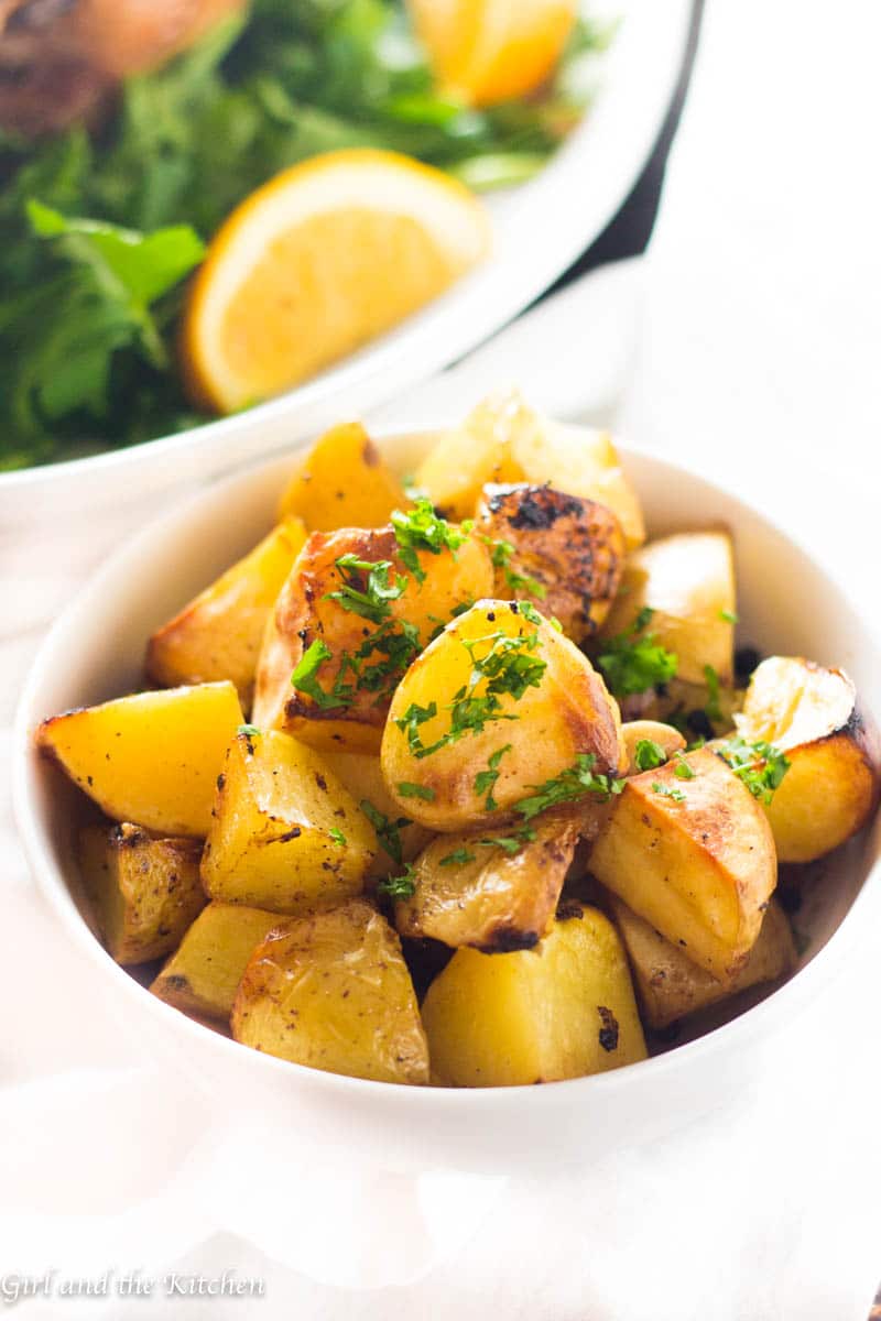 Simple Moist One Pan Roast Turkey and Potatoes (Dry Brined