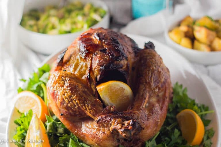 Simple Moist One Pan Roast Turkey and Potatoes (Dry Brined)