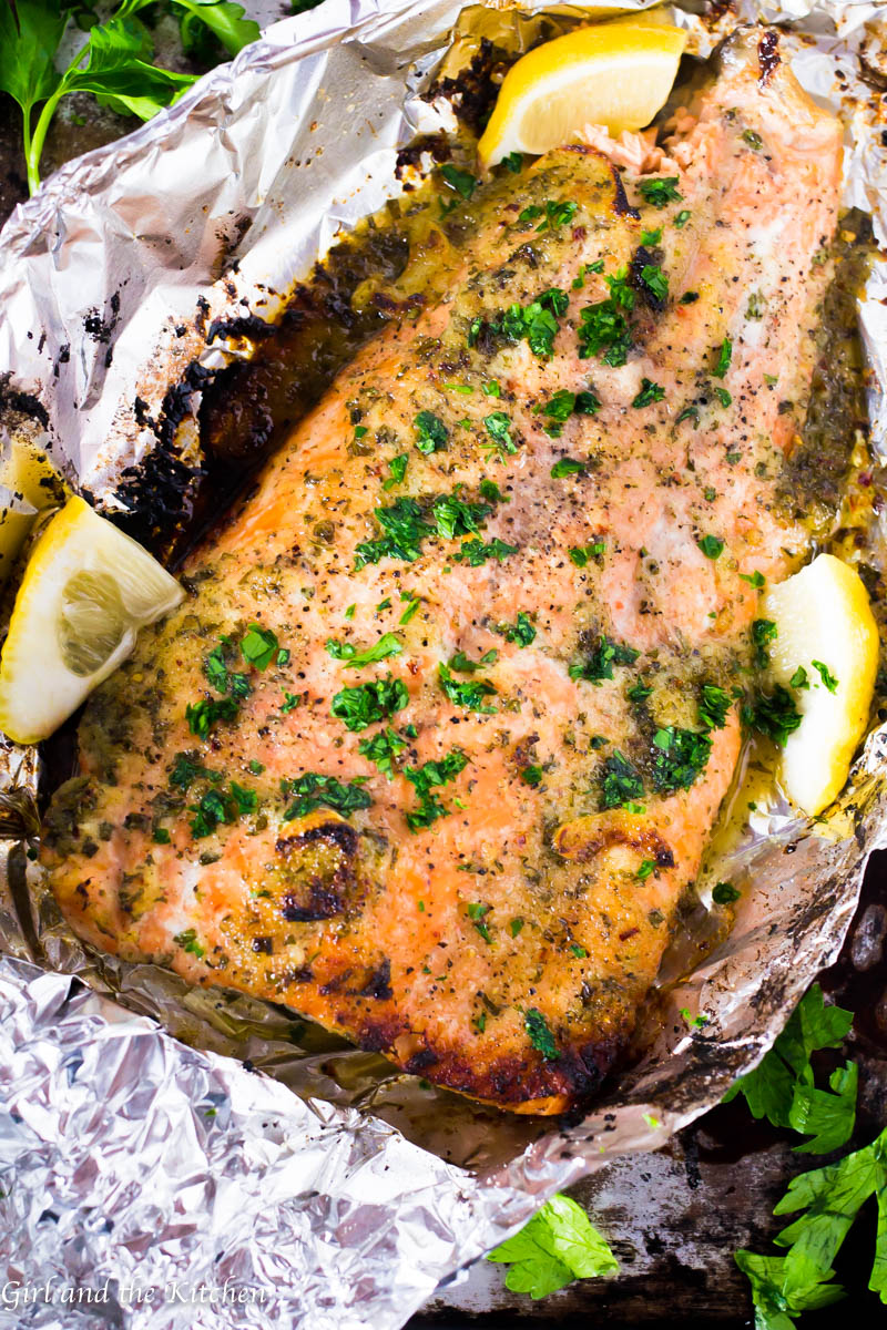 Spicy Honey Garlic Salmon in Foil - Girl and the Kitchen