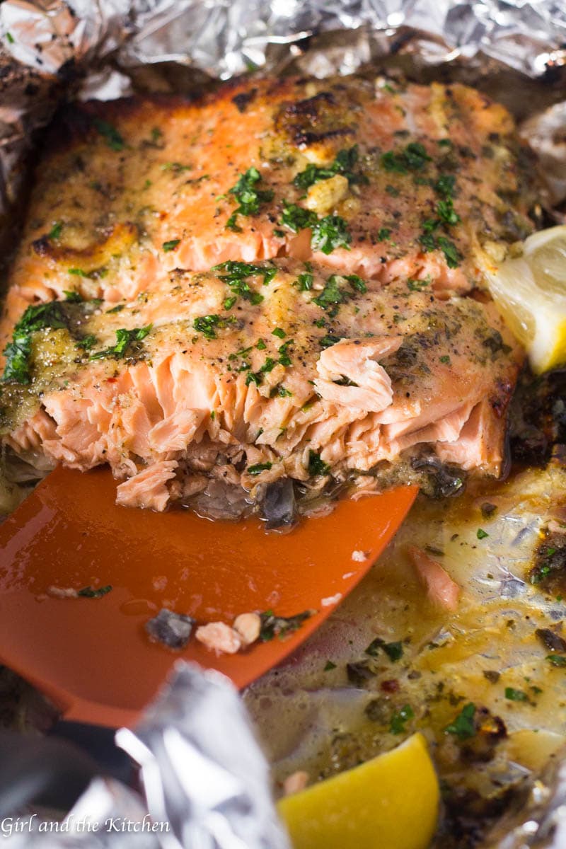 Spicy Honey Garlic Salmon In Foil