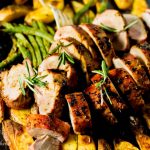 One Pan Roasted Pork Tenderloin with Veggies (30 Minute Meal)