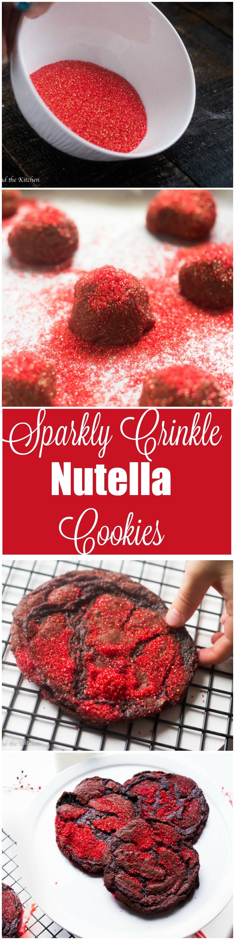 Meet the one bowl Chocolate Nutella Cookies that is a cinch to make but dazzles everyone! It is the ultimate holiday cookie filled with chocolate and Nutella. Gorgeous sparkles and delicate crinkles make this cookie a show stopper for any holiday that needs a bit of dazzle