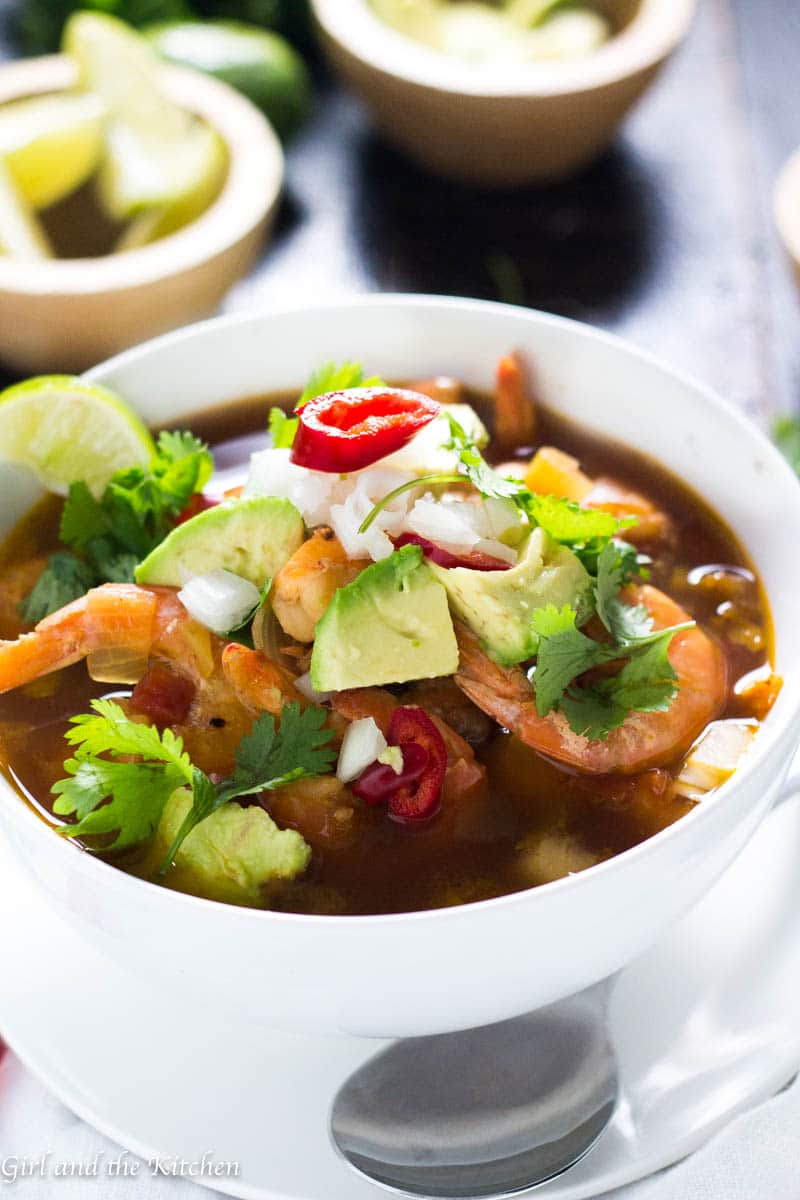 Mexican Shrimp Soup (Caldo de Camarones) - Girl and the Kitchen